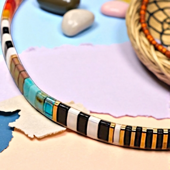 🆕️Handmade Tila Bead Bracelet | Boho Chic Adjustable Stacking Trendy Jewelry✨ - Picture 10 of 13